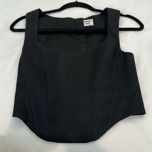 Sundays best satin black bustier top